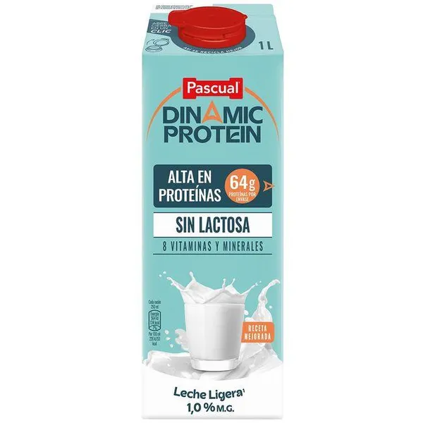 Leche sin lactosa con proteinas PASCUAL PROTEIN, brik 1 litro