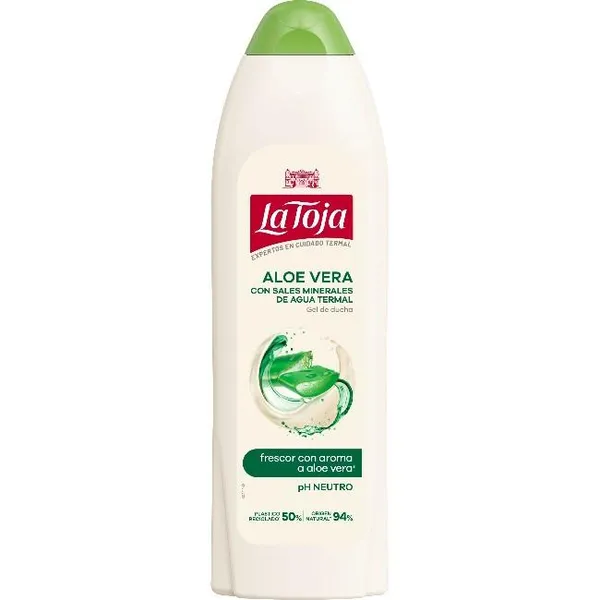 Gel de ducha aloe vera LA TOJA, bote 600 ml