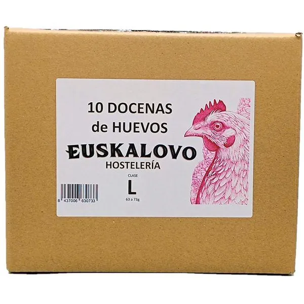 Huevo fresco L EUSKALOVO, caja 10 docenas