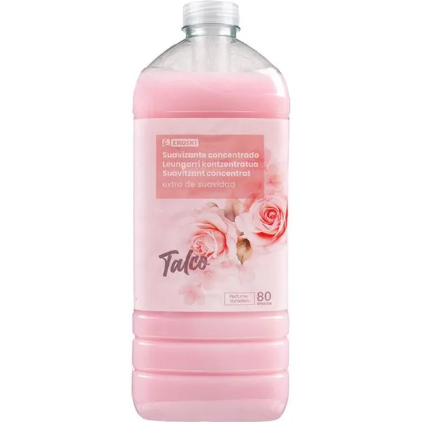Suavizante talco EROSKI, botella 80 dosis