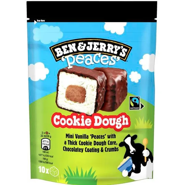 Helado Bites cookie dough x10 BEN&JERRY'S, bolsa 150 ml