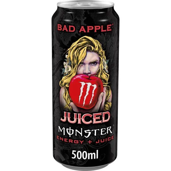 Bebida energética Bad Apple MONSTER, lata 50 cl