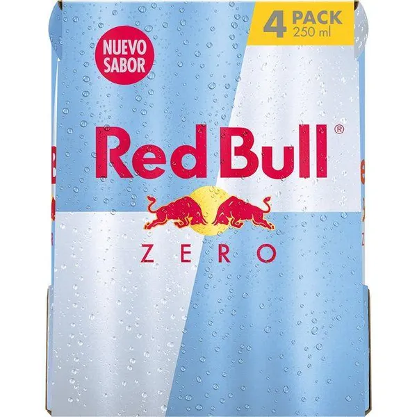 Bebida energética sin azúcar RED BULL, pack 4 x 25 cl