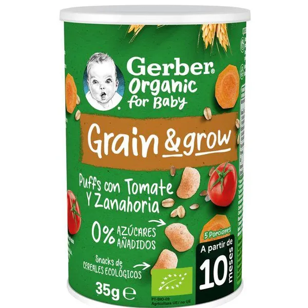 Snack de naranja y zanahoria GERBER, lata 35 g