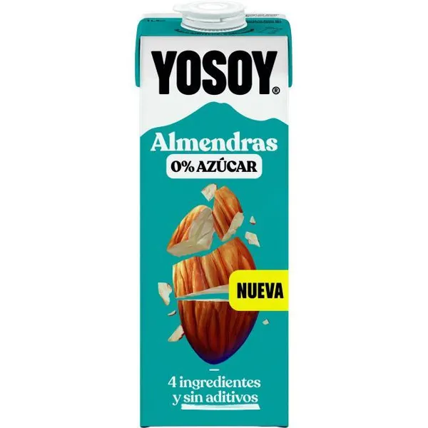 Bebida vegetal almendra 0% YOSOY, brik 1 litro
