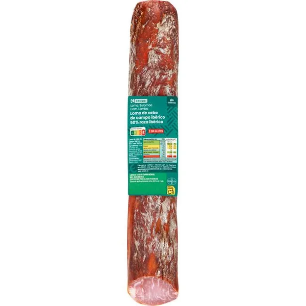 Lomo cebo campo 50% raza ibérica EROSKI, al corte, compra mínima 100 g