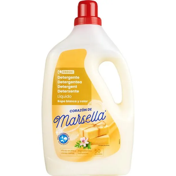 Detergente líquido Marsella EROSKI, garrafa 50 dosis