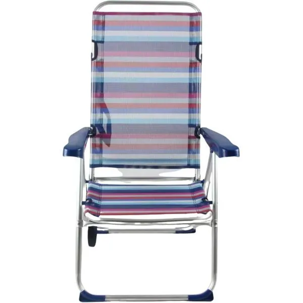 Silla Top Alta, 5 posiciones, aluminio y textilene, CT-114B R.VEGES, 91x63x105 cm