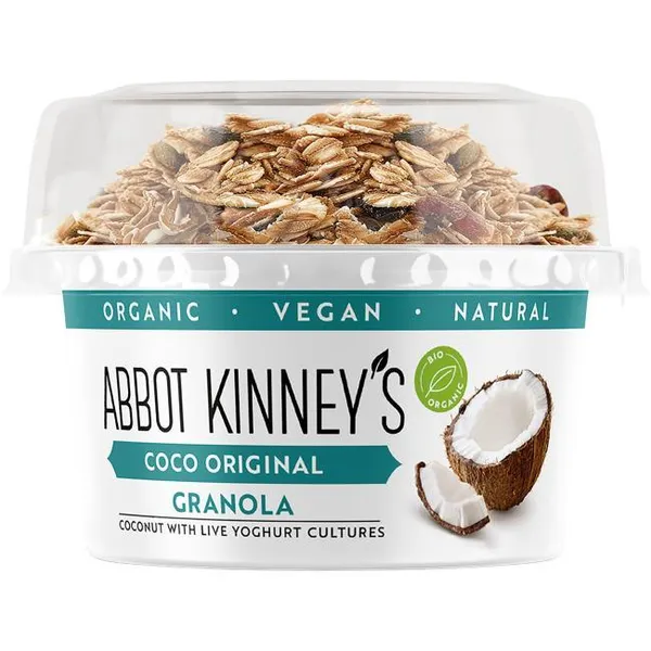 Postre de coco con granola bio ABBOT KINNEY'S, tarrina 145 g