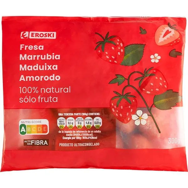 Fresas EROSKI, bolsa 300 g