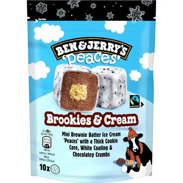 Helado peaces brookies BEN&JERRY'S, pack 10x15 ml