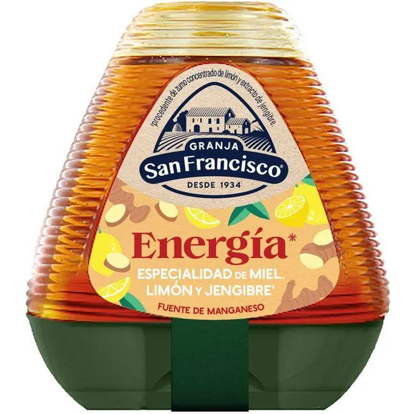 Miel milflores Energía GRANJA SAN FRANCISCO, dosificador 250 g