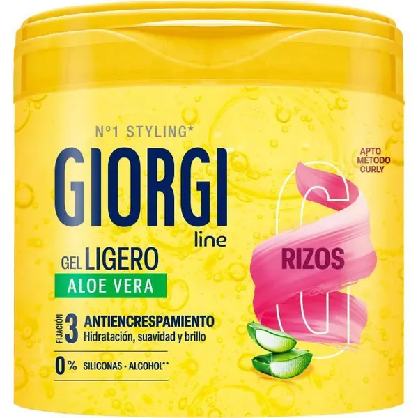 Gel ligero de peinado para pelo rizado GIORGI, tarro 400 ml