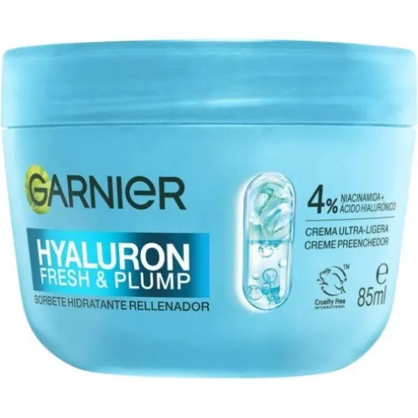Crema sorbete hidratante hyaluron GARNIER, tarro 85 ml