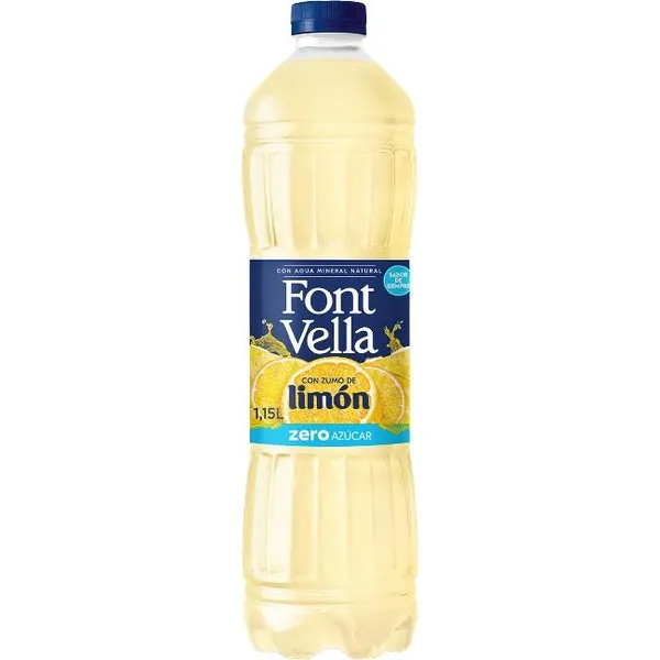 Agua con limón FONT VELLA ZERO, botella 1,15 litros