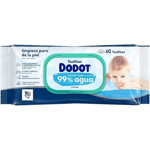 Toallitas DODOT TOTAL CARE AQUA, paquete 60 uds