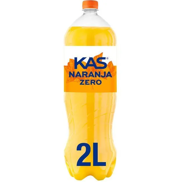 Refresco de naranja KAS ZERO, botella 2 litros