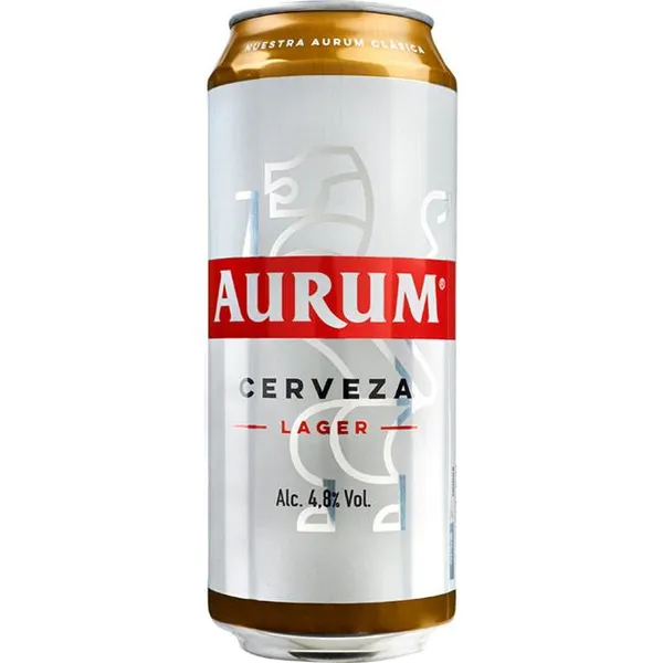 Cerveza AURUM, lata 50 cl