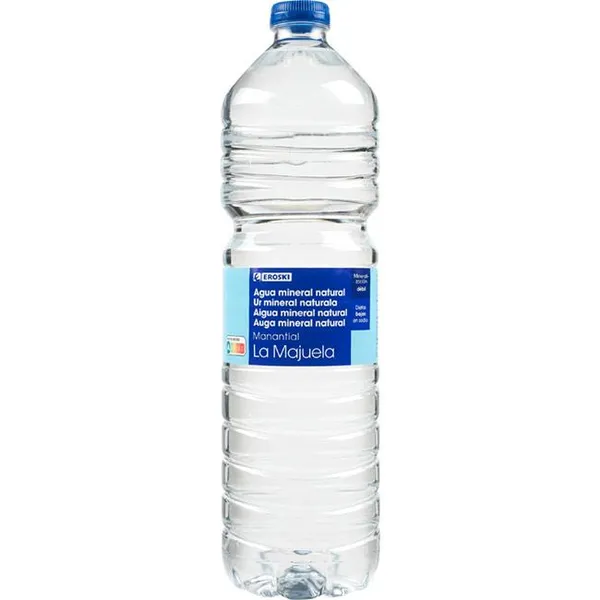Agua mineral EROSKI, botella 1,5 litros