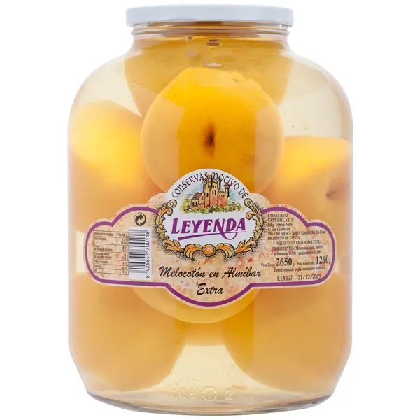Melocotón en almíbar LEYENDA, frasco 1260 g