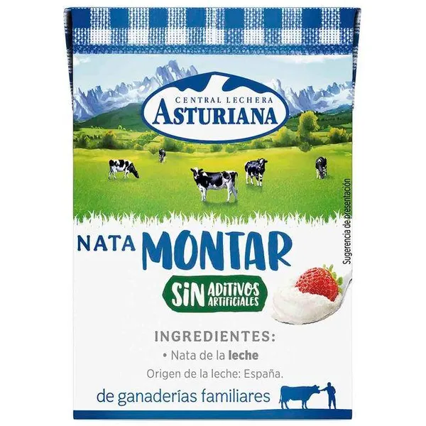 Nata para montar 38% ASTURIANA, brik 200 ml
