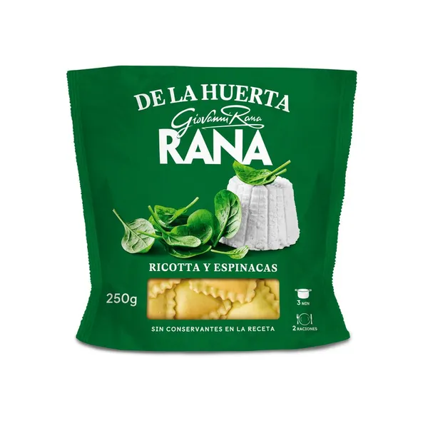 Ravioli ricotta y espinacas RANA De la Huerta 250 g