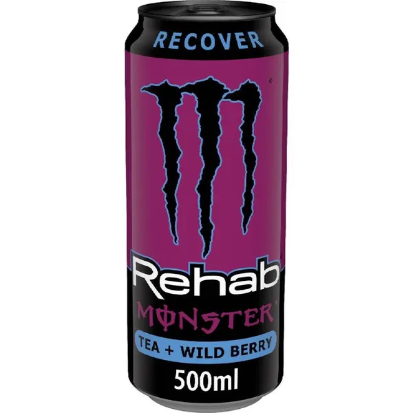 Bebida energética MONSTER Rehab Wild Berry lata 50 cl