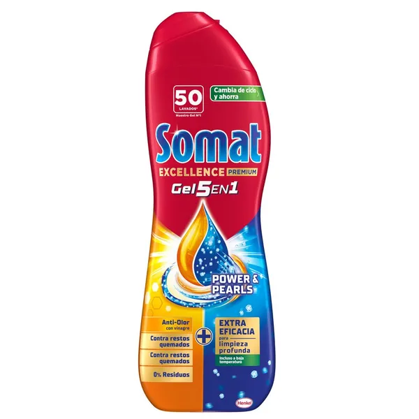 Lavavajillas máquina líquido SOMAT vinagre 50 lavados 800 ml