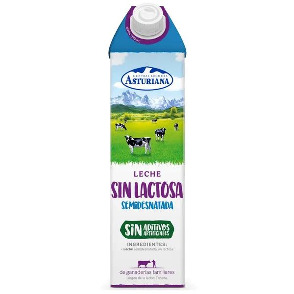 Leche sin lactosa semidesnatada C.L.ASTURIANA 1 l