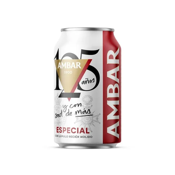 Cerveza AMBAR Especial lata 33 cl