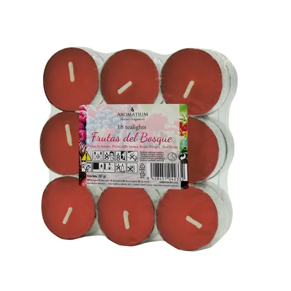 Mini velas perfumadas AROMATIUM frutas del bosque 18 unidades 207 g