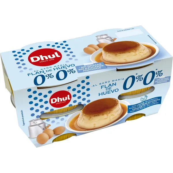 Flan huevo DHUL sin azúcar 0%mg 4x100 g