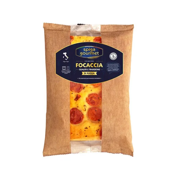 Focaccia SPIGA Gourmet con tomates cherry y romero 210 g