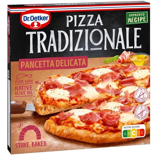 Pizza congelada DR.OETKER Tradizionale pancetta delicata 390 G