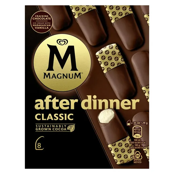 Helado bombón MAGNUM After Dinner Classic 8 unidades 232 g