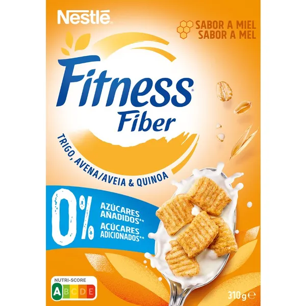 Cereales NESTLE Fitness fibra miel 0% azúcares añadidos 310 g
