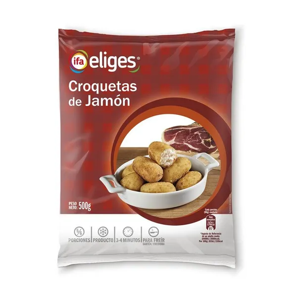 Croquetas congeladas IFA ELIGES de jamón bolsa 500 g