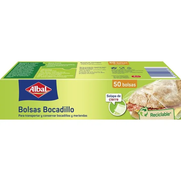 Bolsa bocadillo ALBAL caja 50 unidades