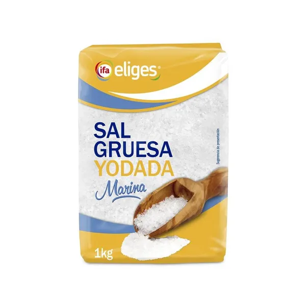 Sal gruesa yodada marina IFA ELIGES bolsa 1 kg