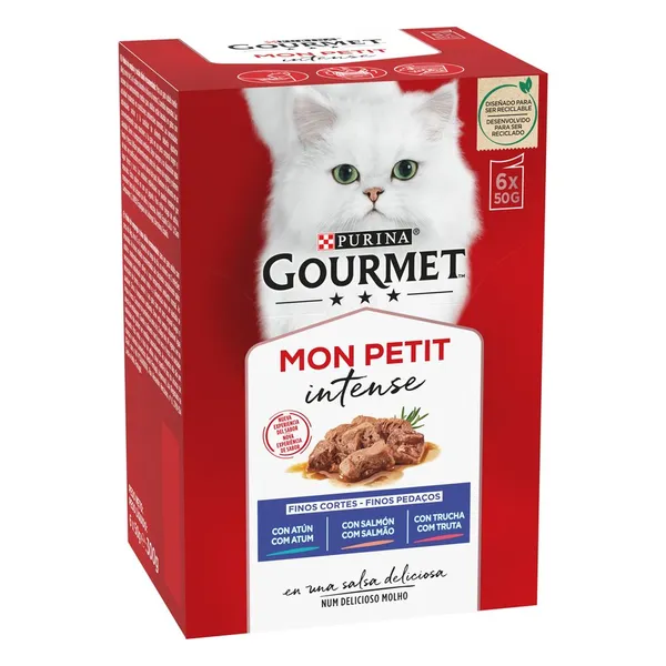 Alimento gato GOURMET Mon Petit selección pescado sobres 6X50 g