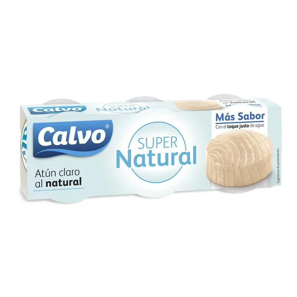 Atún claro supernatural CALVO pack 3x52 g pne.