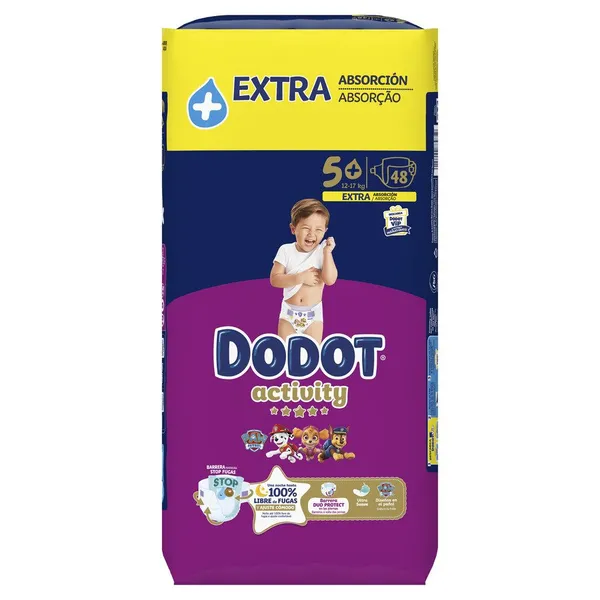 Pañal DODOT Activity extra T5+ 48 unidades