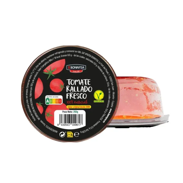 Tomate natural rallado BONNYSA tarrina 250 g