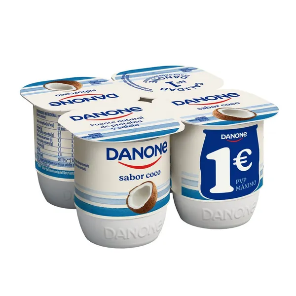 Yogur DANONE sabor coco 4x120 g