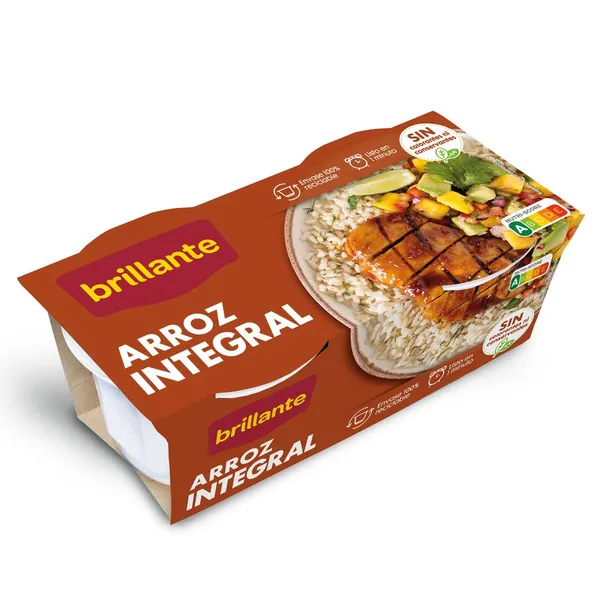 Arroz integral BRILLANTE vasito 2x125 g