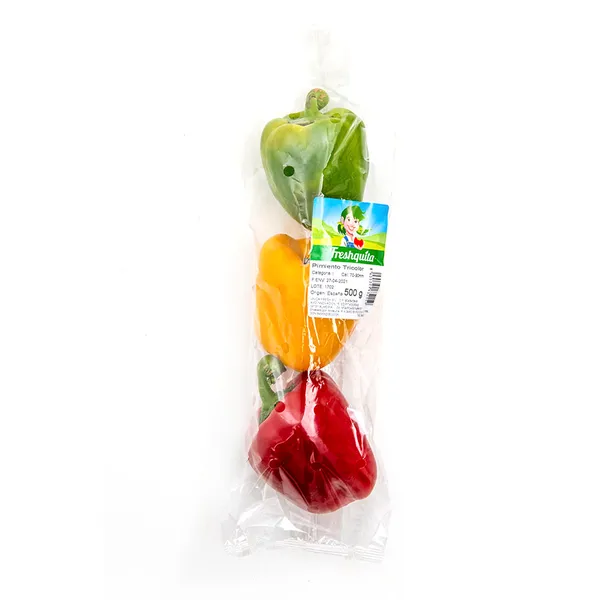 Pimiento tricolor calibre 70/100mm (3 piezas) bolsa 500 g