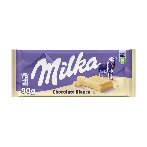 Chocolate blanco MILKA 90 g
