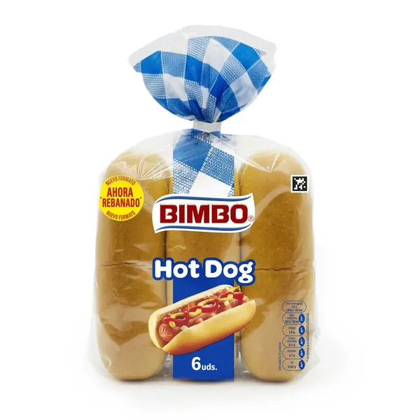Pan hot dog BIMBO 6 unidades 330 g