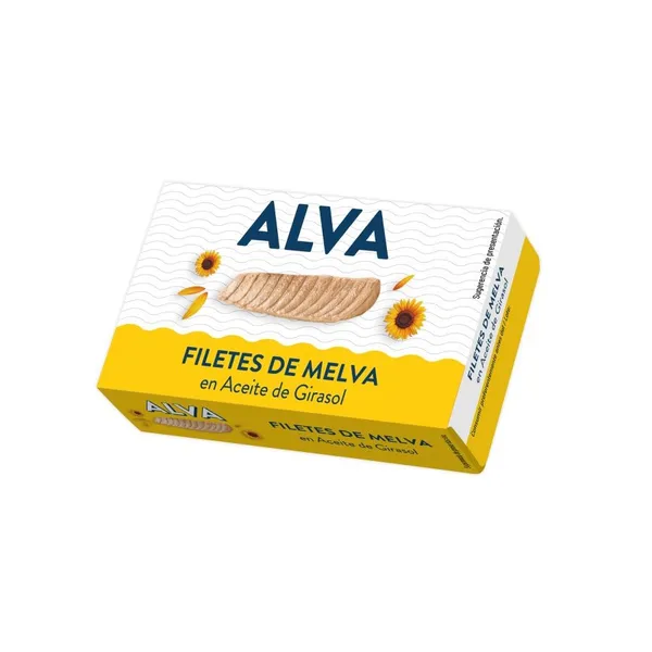 Filetes de melva en aceite de girasol ALVA 115 g pn.