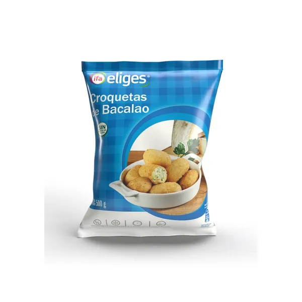 Croquetas congeladas IFA ELIGES de bacalao bolsa 500 g